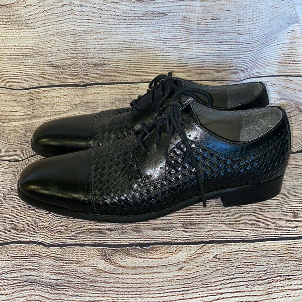 Steve Madden black dress mens shoes sz 9 - Picture 3 of 7